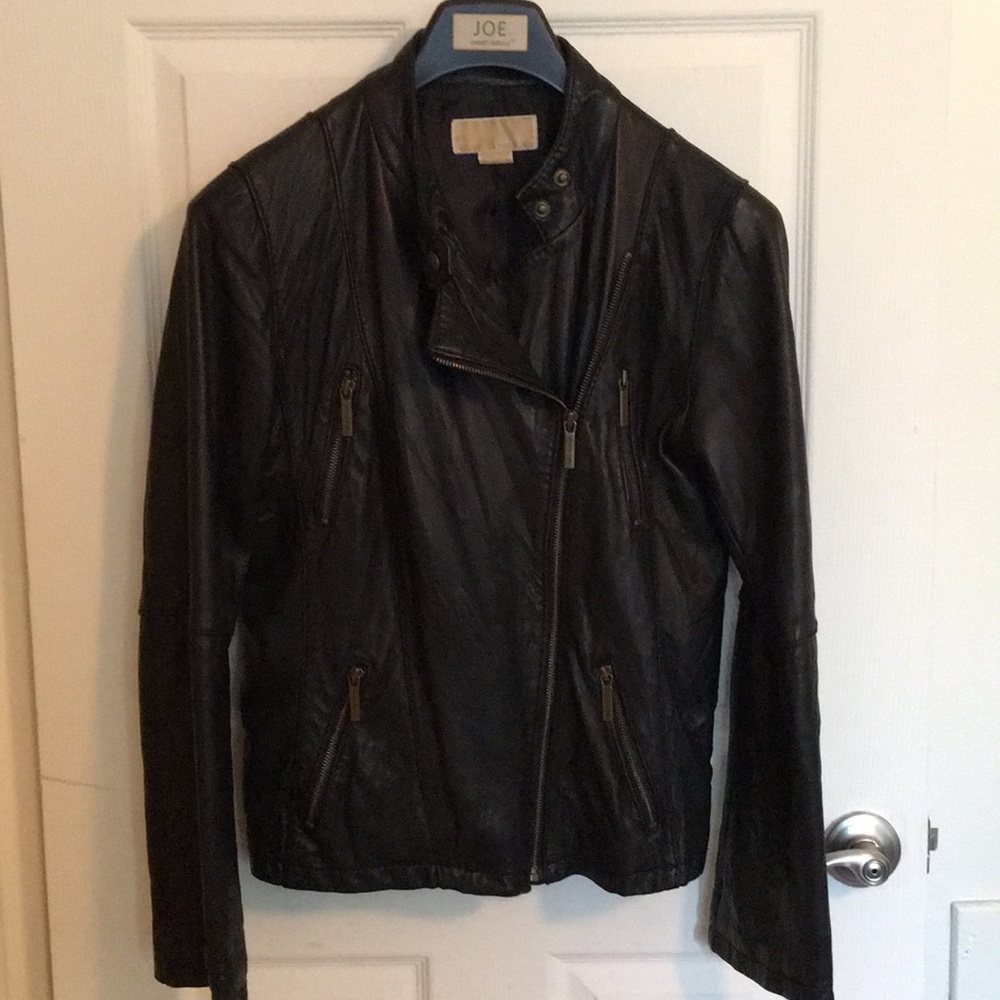 Michael kors leather motorcycle jacket ✨